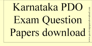 PDO Exam Question papers 2024