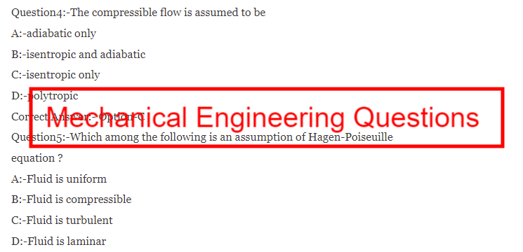 Mechanical Engineers Recruitment Exam Questions with Answer Part 1