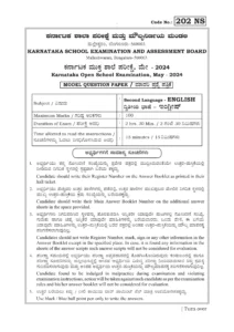 Karnataka Open School Examination Question Papers
