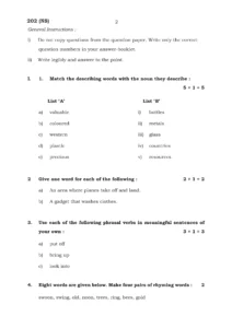 Karnataka Open School Examination Question Papers